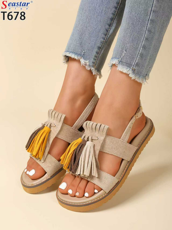 Sandały płaskie damskie Roz 36-41 / 12 par